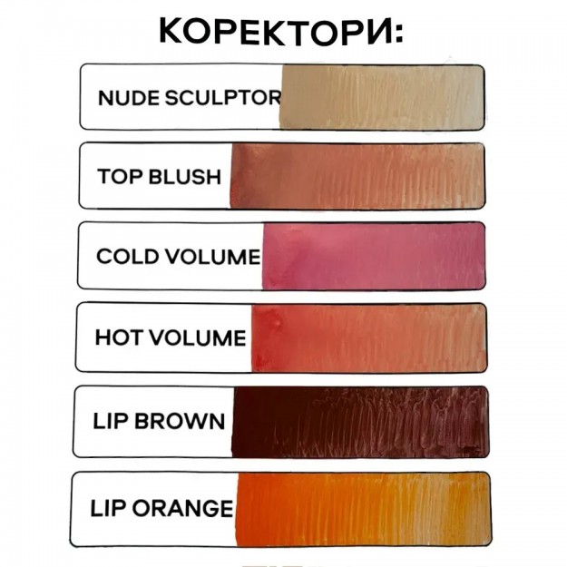 пігменти для перманентного макіяжу губ BIOTEK палітра